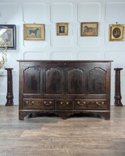 Large 18th-Century Oak Mule Chest With Drawers And Hidden Storage