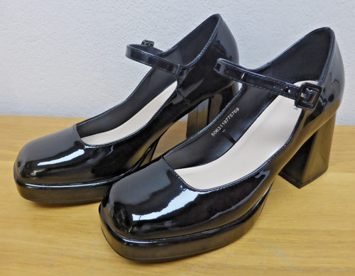 Black patent platform - tu, mary