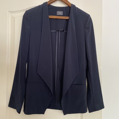 Ladies open blue - m&s, blazer