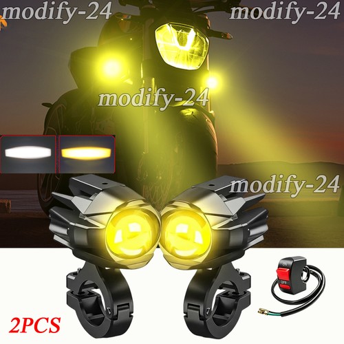 2pcs white yellow led work - led,