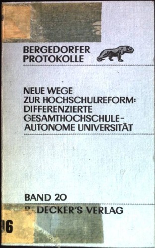 Neue wege zur - wege, hochschulreform