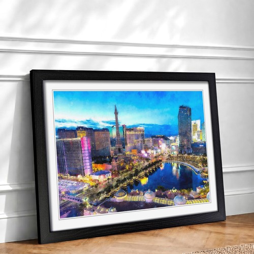 The las vegas strip - las, framed