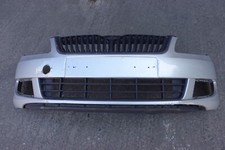 42080 3C9 2010-2015 MK2 SKODA FABIA  FRONT BUMPER IN SILVER COLOUR. 9156