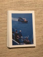 Isle Of Wight postcard hovercraft old mail Srn5 military ship navy flypast RN 