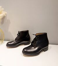 NEW Sanders & Sanders Rushden Mens Black Vintage Military Derby Boots Size UK10