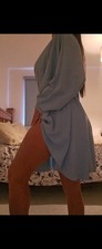 Baby blue maje cinched dress