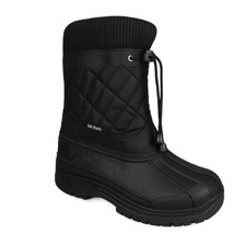 Groundwork Mucker Boots Leather Waterproof Yard Boots for Men & Women Black