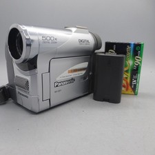 Panasonic NV-GS1 Handheld MiniDV Cassette Camcorder Silver Tested