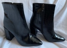 Boohoo Black Pointed Toe Faux