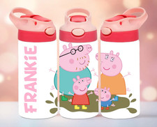Kids Peppa Water Bottle, Personalised Children’s Water Bottle, Back To School.
