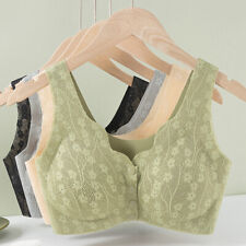 Ladies Womens Front Fastening.Bra Breathable Non Wired Sport Padded Stretch Bra.
