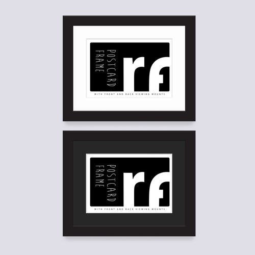 Postcard frame with rear - frame, (with