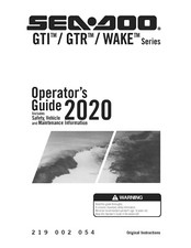 Sea-Doo Owners Manual Book 2020 2020 GTR 230 & 2020 Wake 170