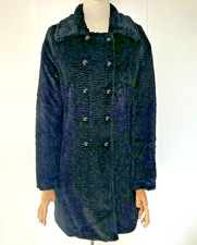 Kate TK Philosophy Blues Original Ladies Black Faux Fur Coat Size 38 BNWT