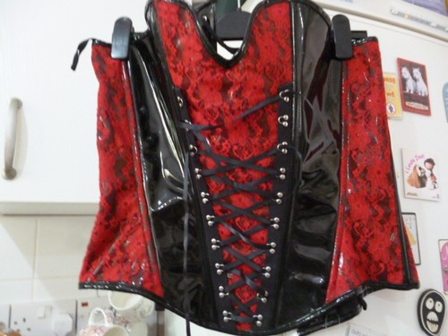 New allure leather black red - new, black/red
