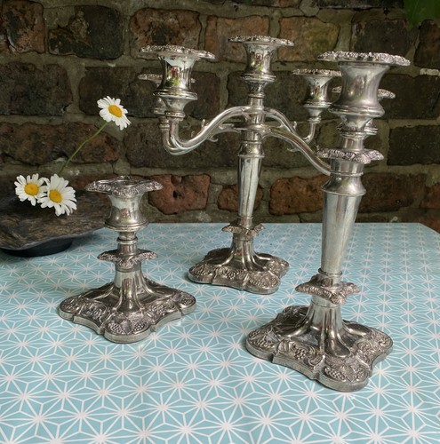 Vintage silver plated light - plated,