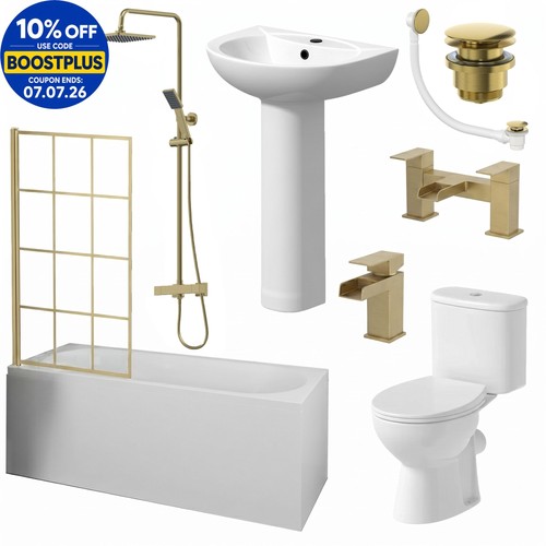 Complete bathroom suite brass - complete,