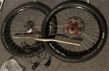 Downhill Bike Parts Bundle Wheelset Bars Hope Rotors Derailer Chain Brakes