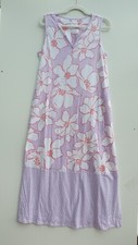 Carole Hochman twill print tiered sleeveless maxi dress new size small QVC bxrl