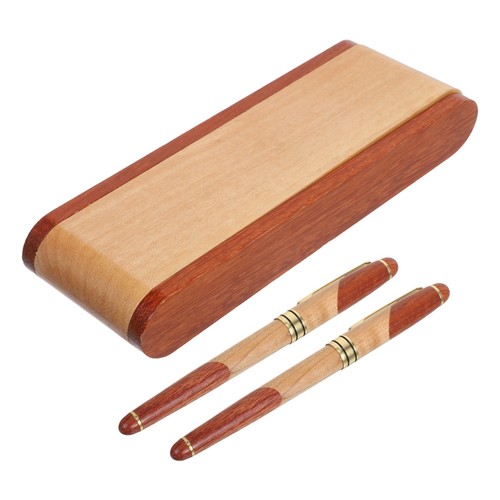 Slim wooden ink pen set - slim,