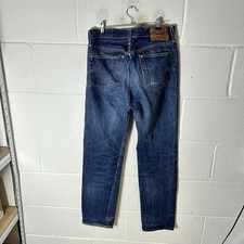 Levis Jeans Mens W33 L36 Blue Lot 501XX Selvedge Big E Denim Made In USA Indigo