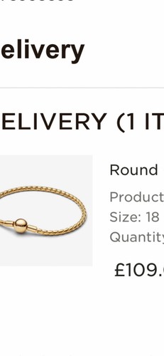 Pandora gold 18cm bracelet - bracelet, and