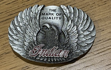 indian motorcycle belt buckle I3 mark of quality Made In USA Eagle Wings