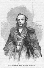ZACHARIAH PEARSON The Mayor of Hull - Antique Print 1860