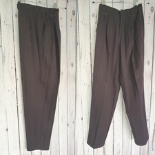 Mac Peg Trousers Purple Cotton W25 L30  Vintage 1980s  Pleated and Tapered CK63