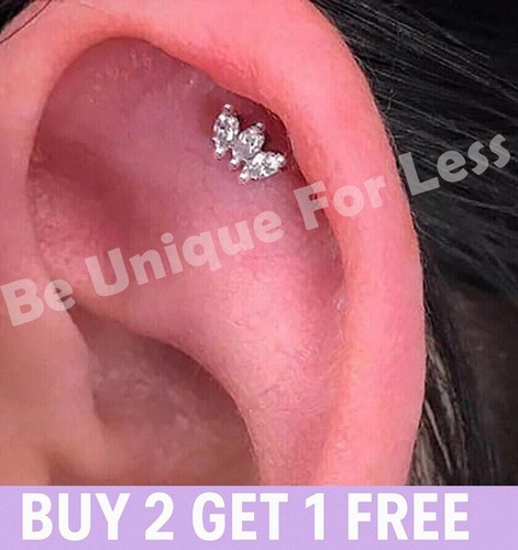 Tragus earrings flatback stud - tragus,