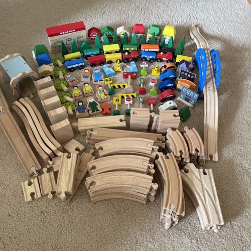 Wooden railway track and - railway,
