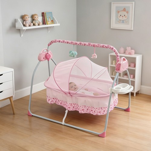 Pink electric baby rocker - pink,