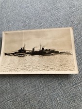 Original POSTCARD PHOTO DATED 1939 OF HMS BELFAST AT SEA TOYAL NAVY NAVAL SHIP