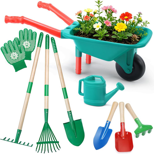 Cute stone kids gardening - kids,