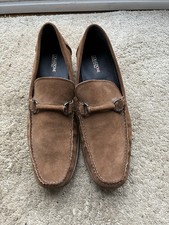 Mens Brown Suede Loafers Size
