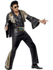 Elvis costume black gold - elvis, costume,