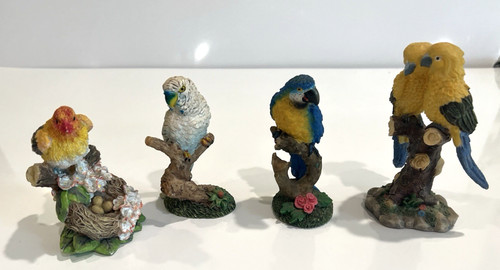 Parrot and bird statues - parrot,