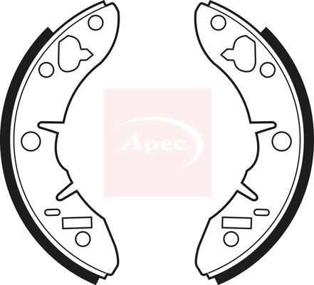 Brake shoe set front - front, for