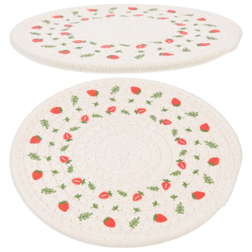 Pcs round woven placemat - 2,