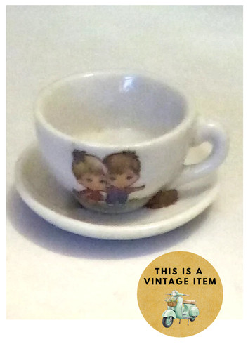 Vintage children ceramic mini - children,