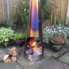 Outdoor chimenea log burner - log,