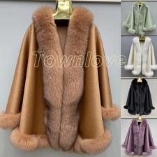 Women 100% Real Fox Fur Trim