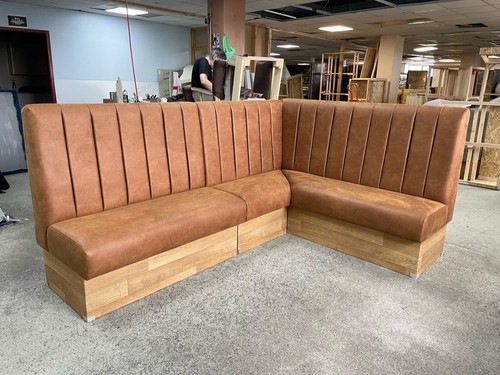 Vegan corner banquette booth - corner,
