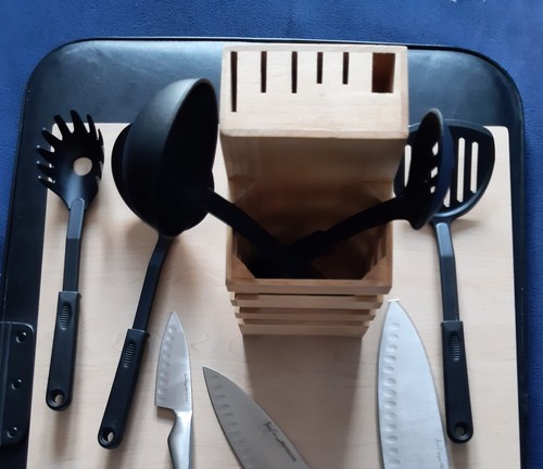 Wooden knife block - block, set