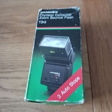 Boxed Vintage Hanimex TZ-2 Thyristor Computer Zoom Bounce Flash : 35mm Film SLR