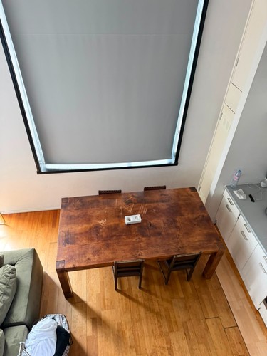 Solid wooden dining table - wooden,