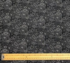 Black Cotton Fabric White