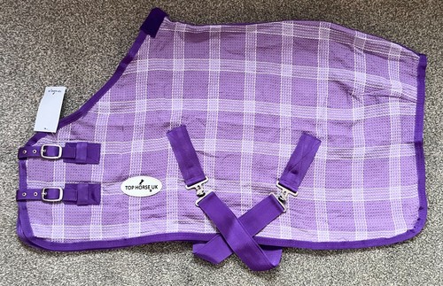 Lilac waffle horse rug 9 - lilac,