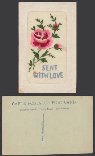 Ww1 silk embroidered old - ww1,