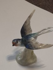 Swallow in flight by J T. Jones Crown Staffordshire VGC unboxed 